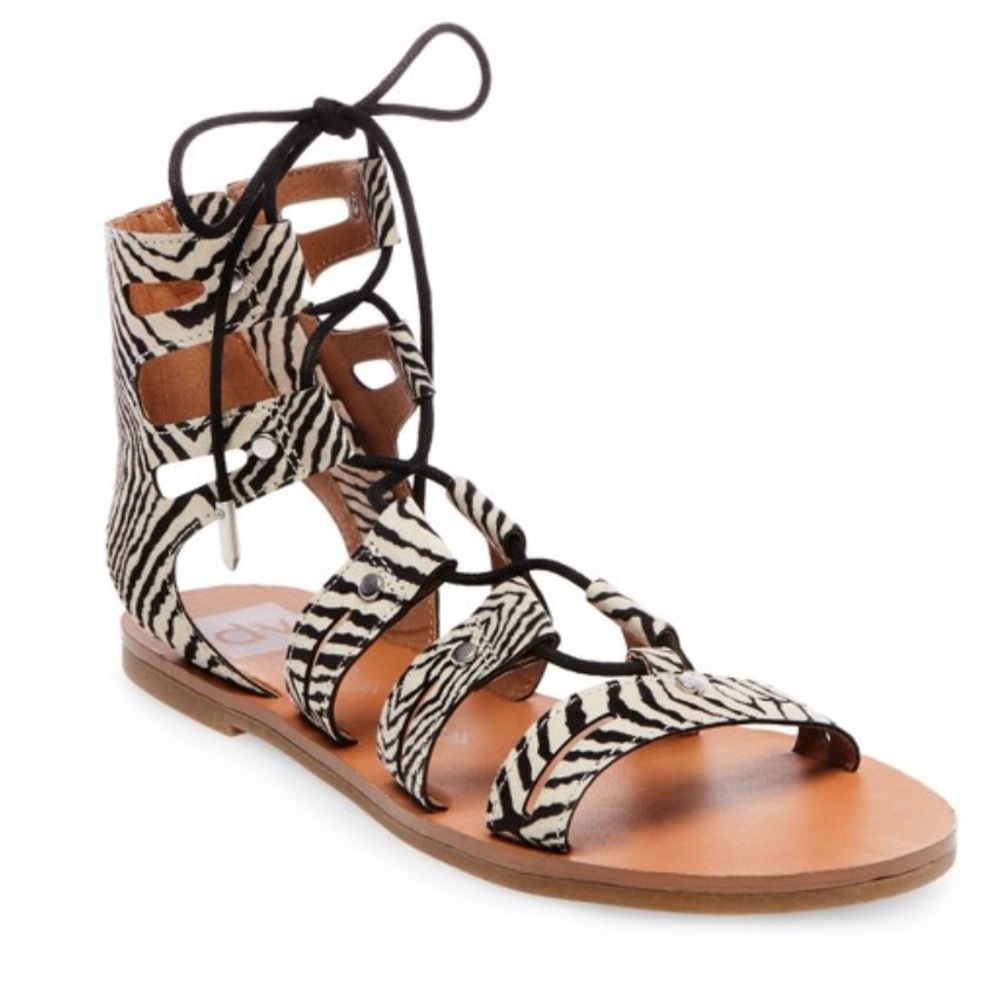 Dolce Vita Zebra Print Gladiator Sandals